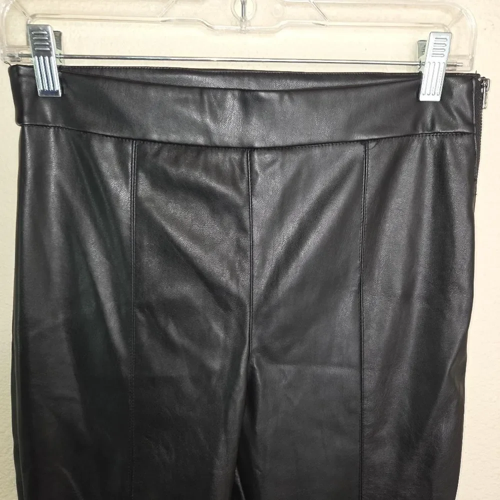 Idem Ditto Nwt Black Faux Leather Skinny Leg Pants Size Medium